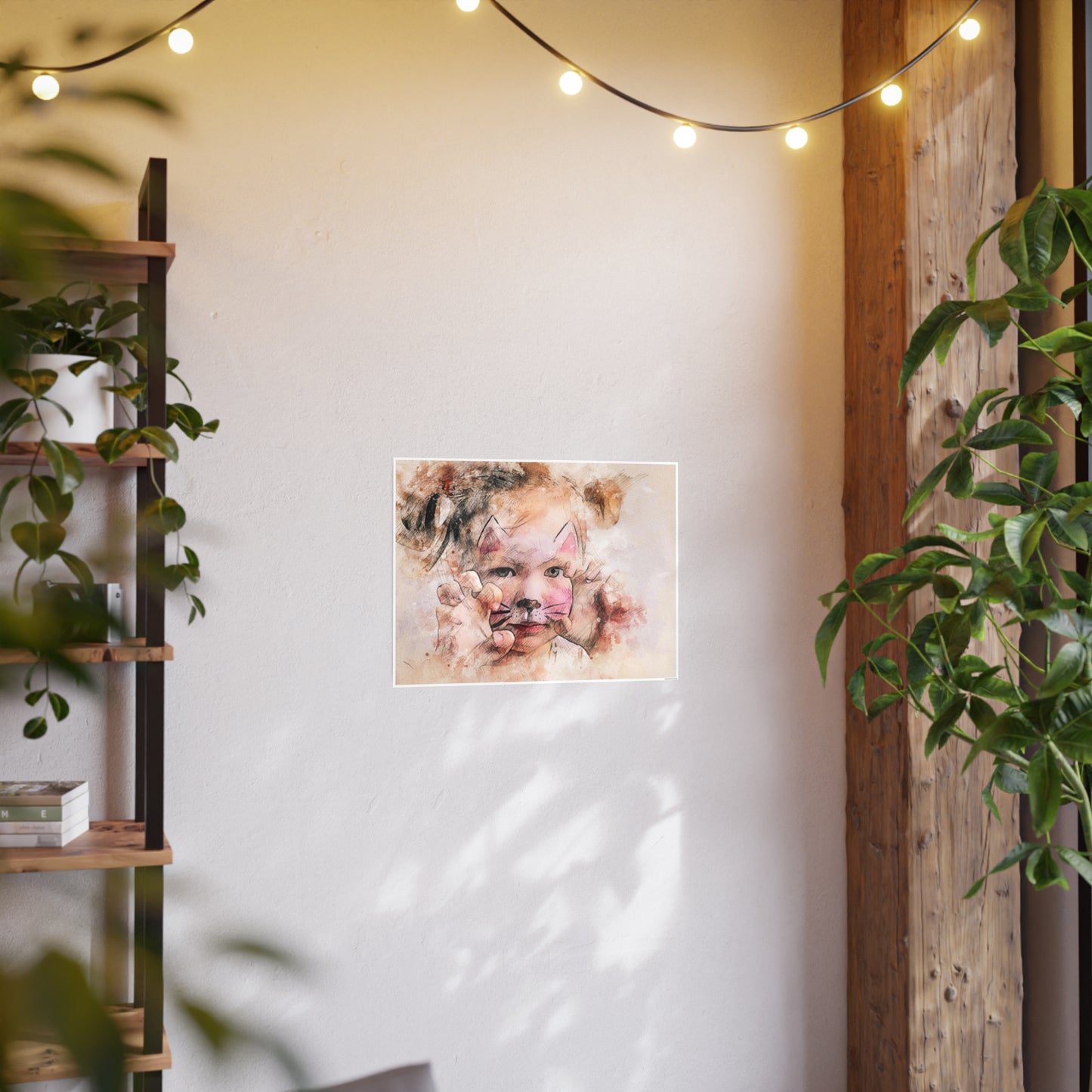 Baby Cat Girl Photo Art Paper Posters