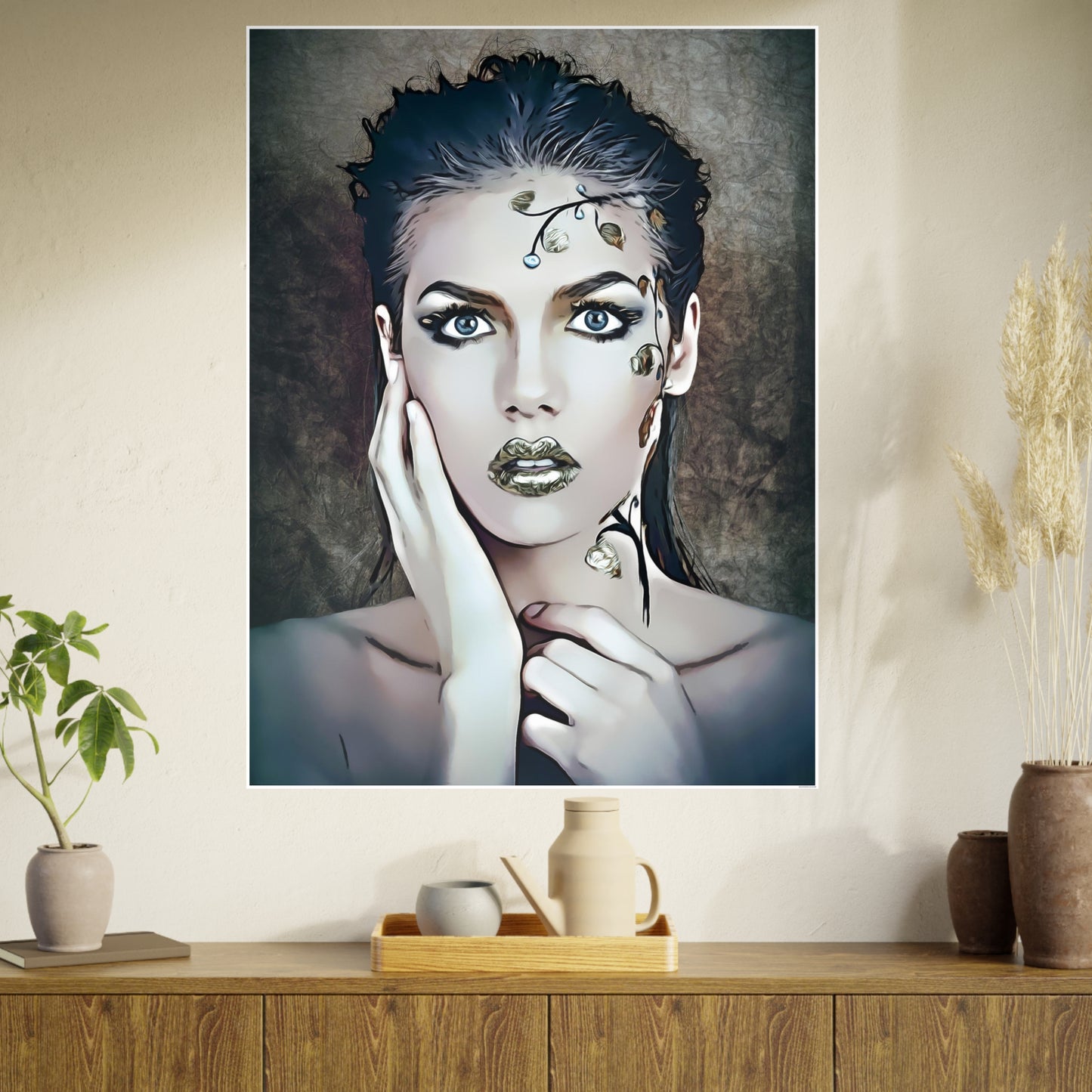 Woman Portrait Photo Art Paper Posters