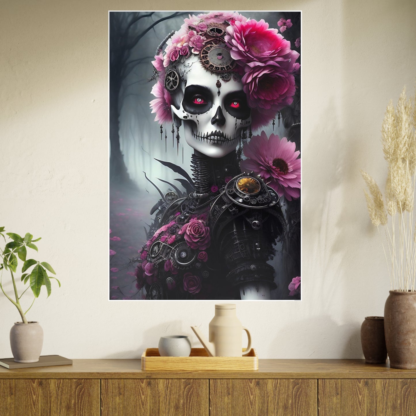 Skull AI Gen Photo Art Paper Posters