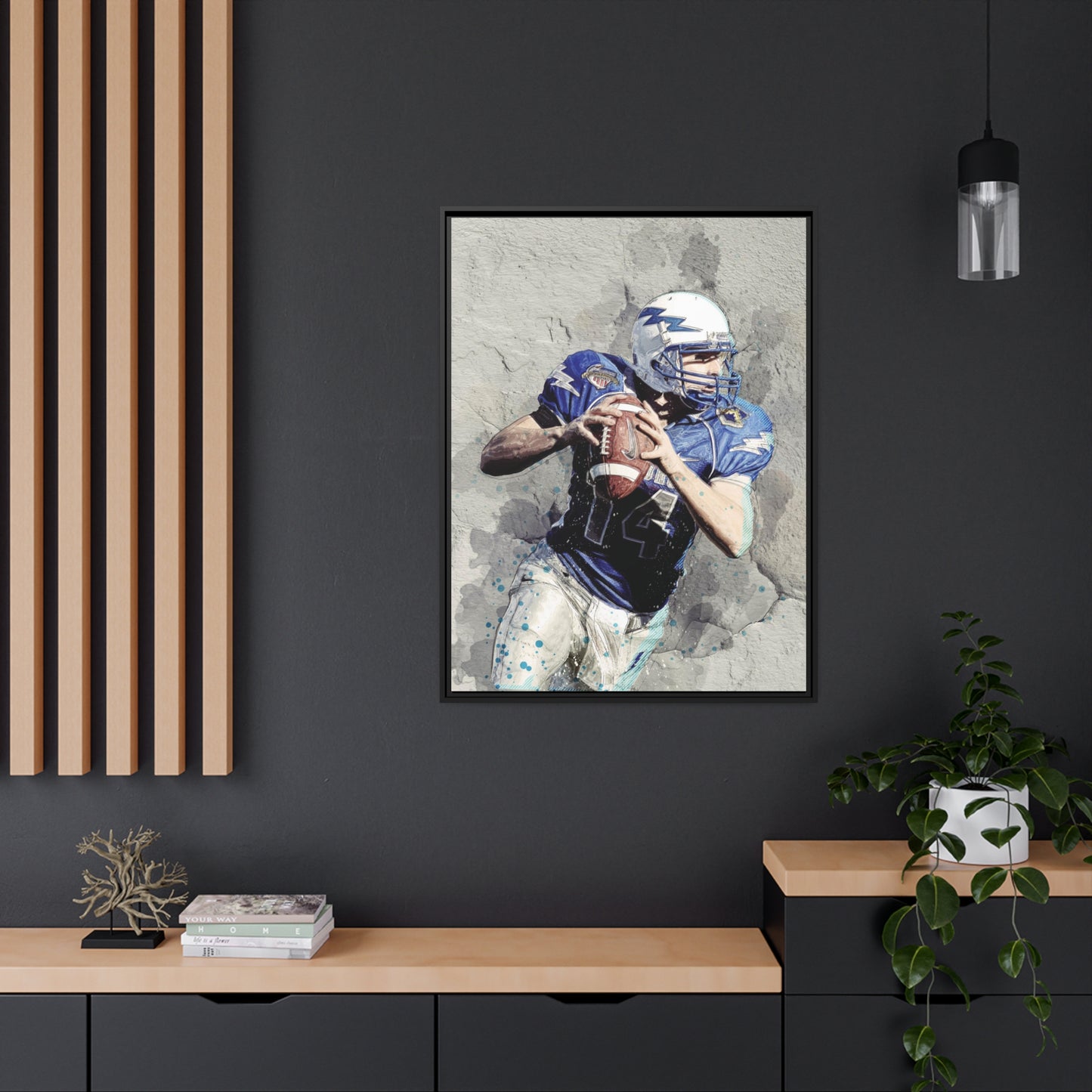 Quarterback Matte Canvas, Black Frame
