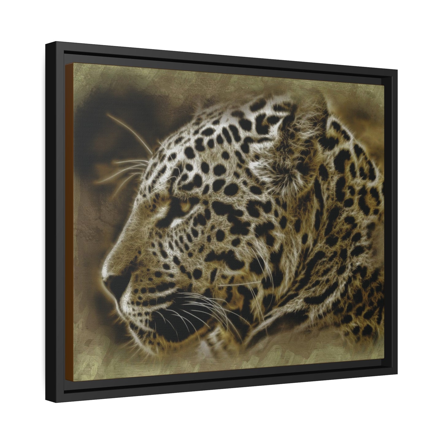 Jaguar Matte Canvas, Black Frame
