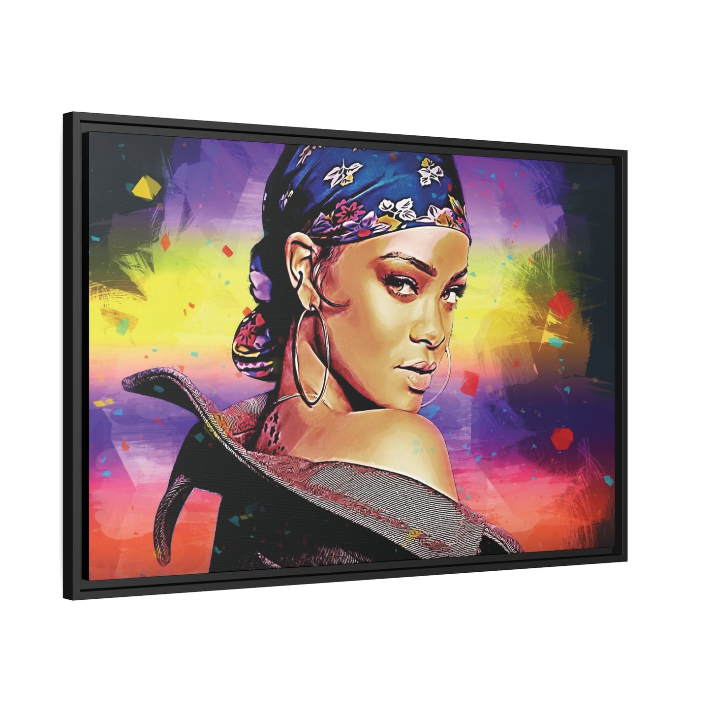 Woman Matte Canvas, Black Frame