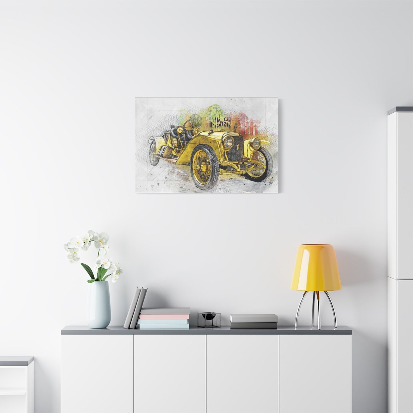 Car Matte Canvas, Stretched, 1.25"