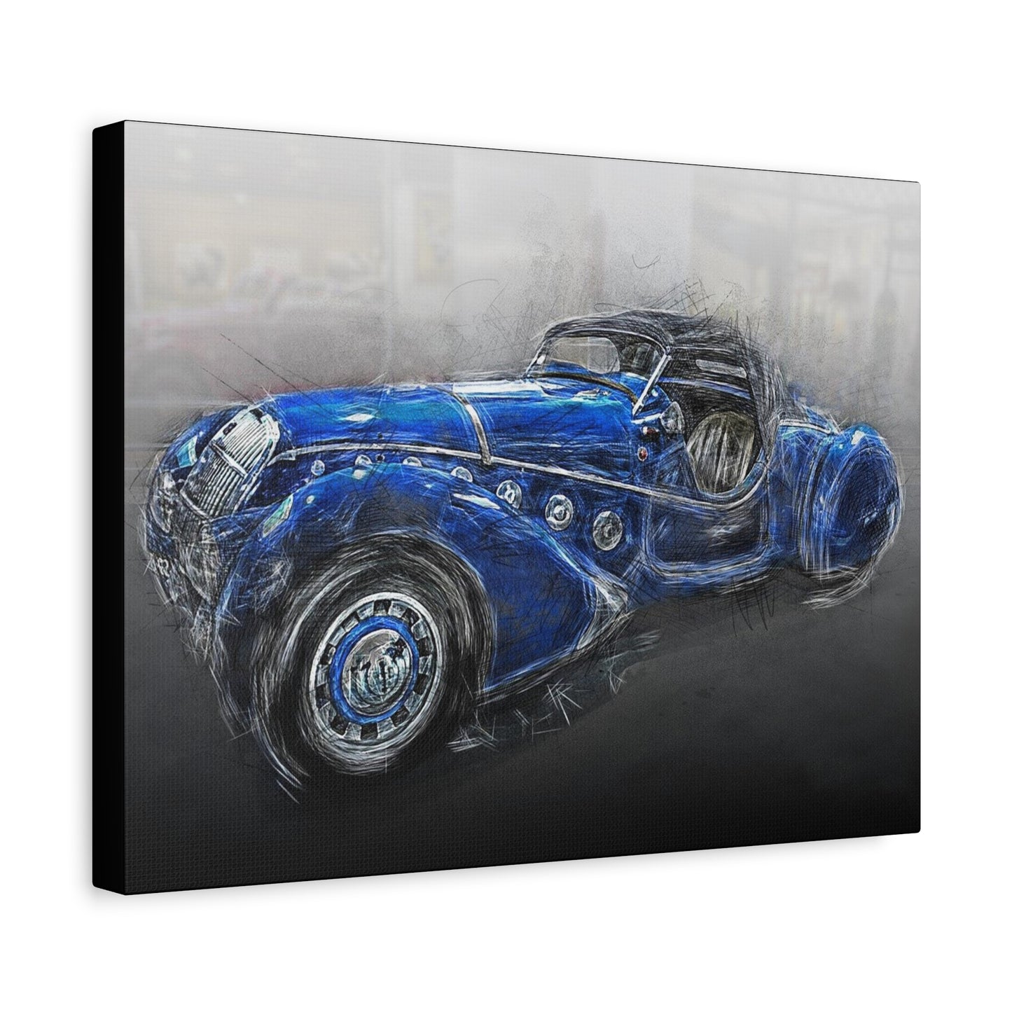 Car Matte Canvas, Stretched, 1.25"