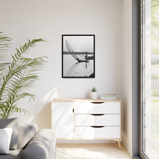 Fisherman Matte Canvas, Black Frame