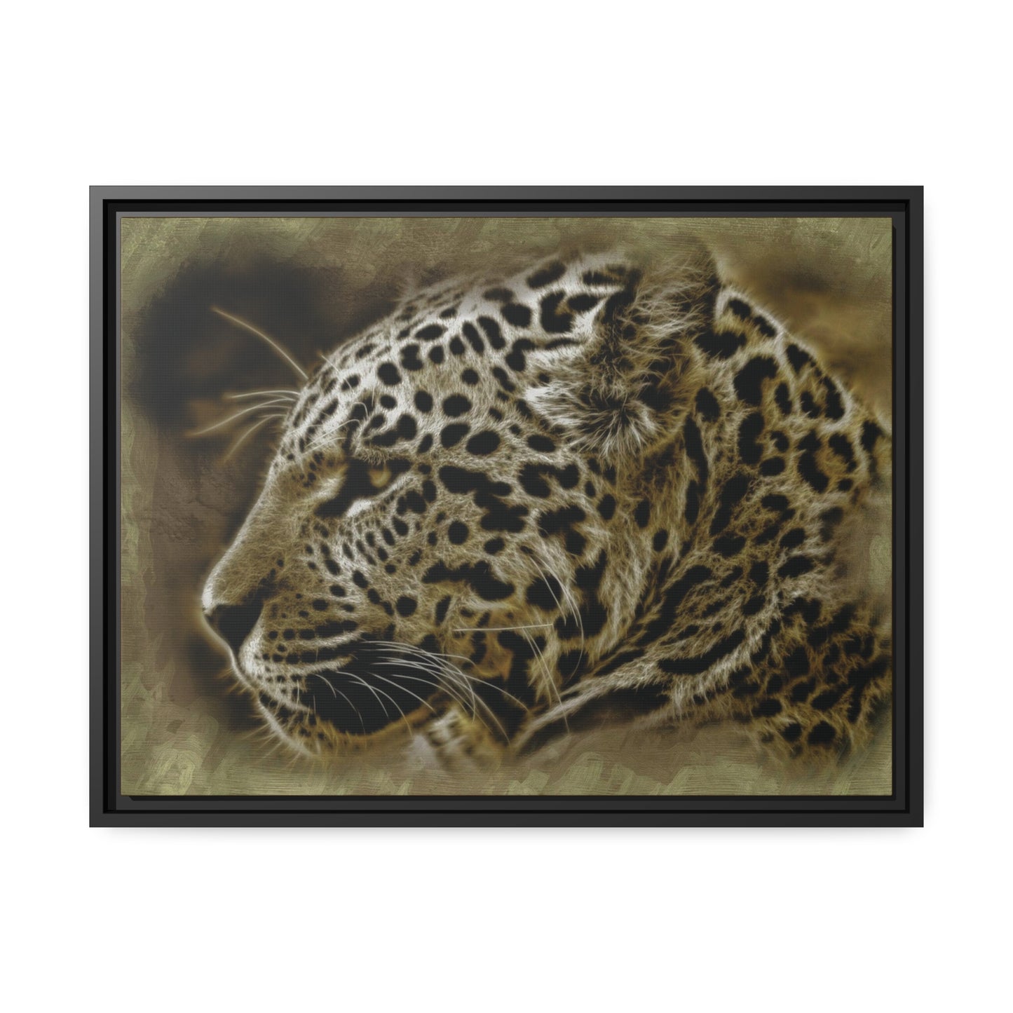 Jaguar Matte Canvas, Black Frame