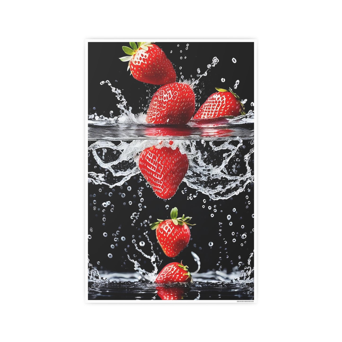 Strawberries AI Gen Photo Art Paper Posters