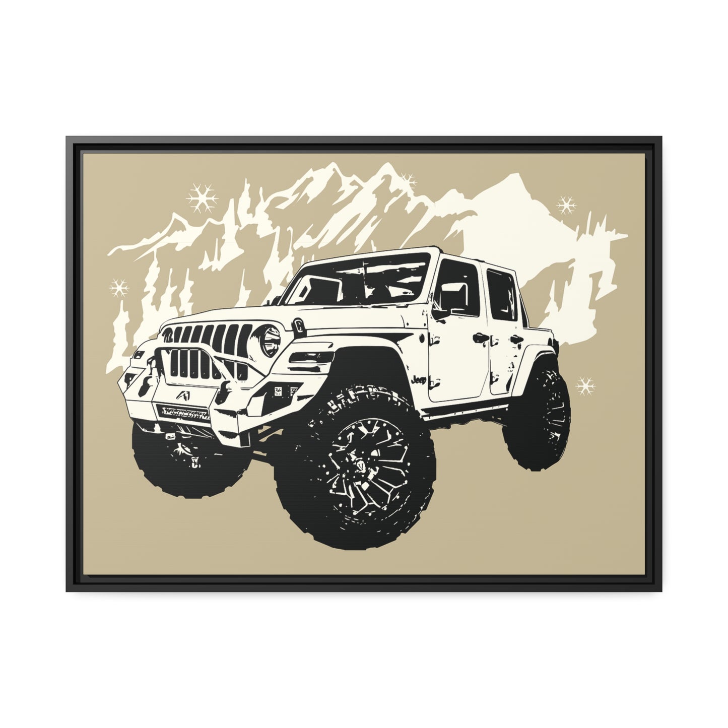 Jeep Matte Canvas, Black Frame