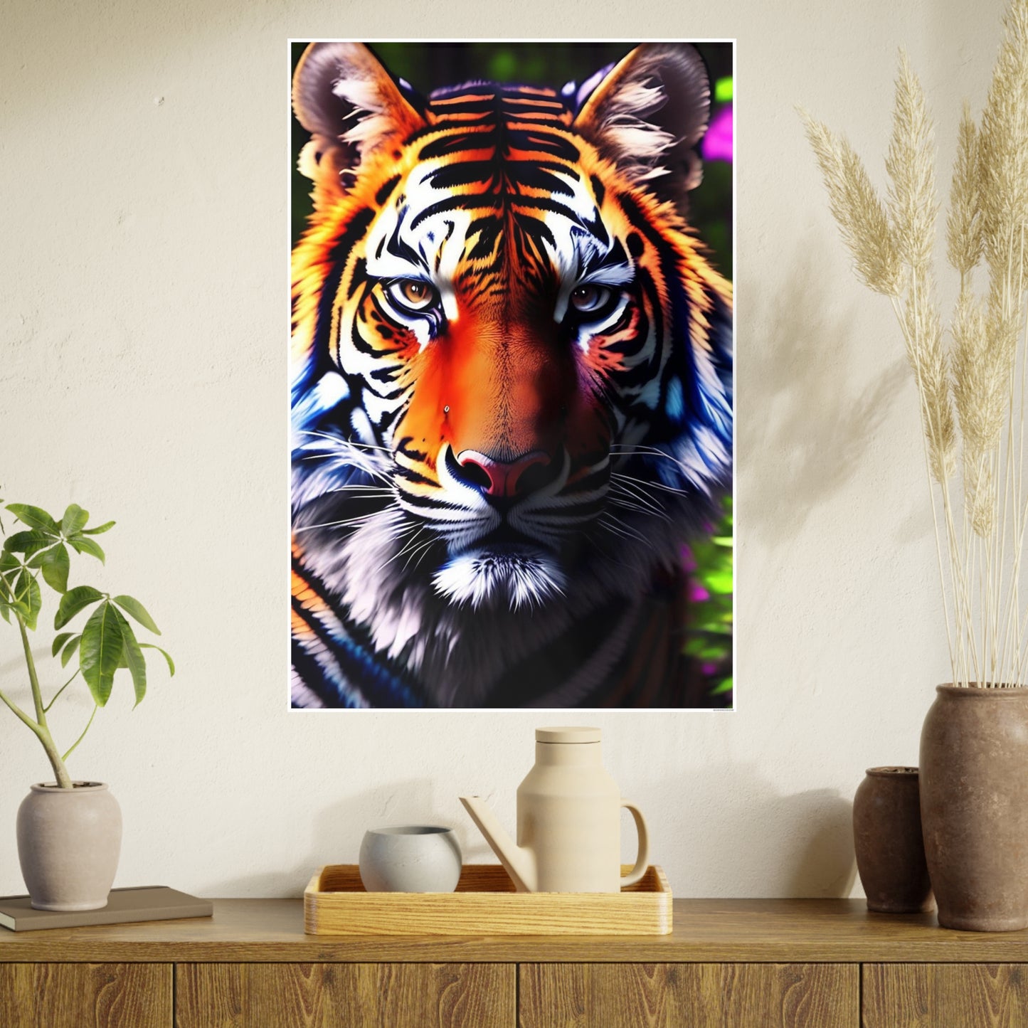 Tiger AI Gen Photo Art Paper Posters