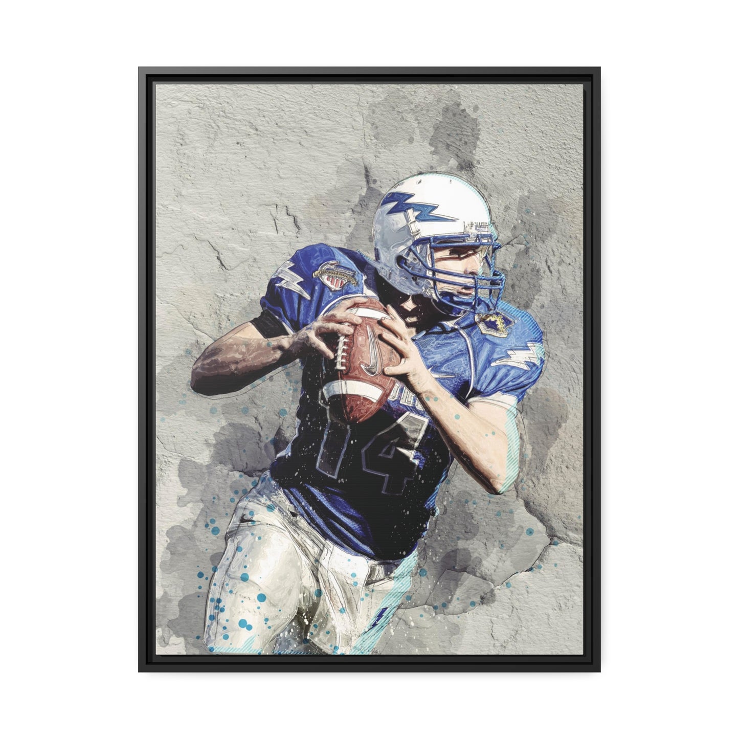 Quarterback Matte Canvas, Black Frame