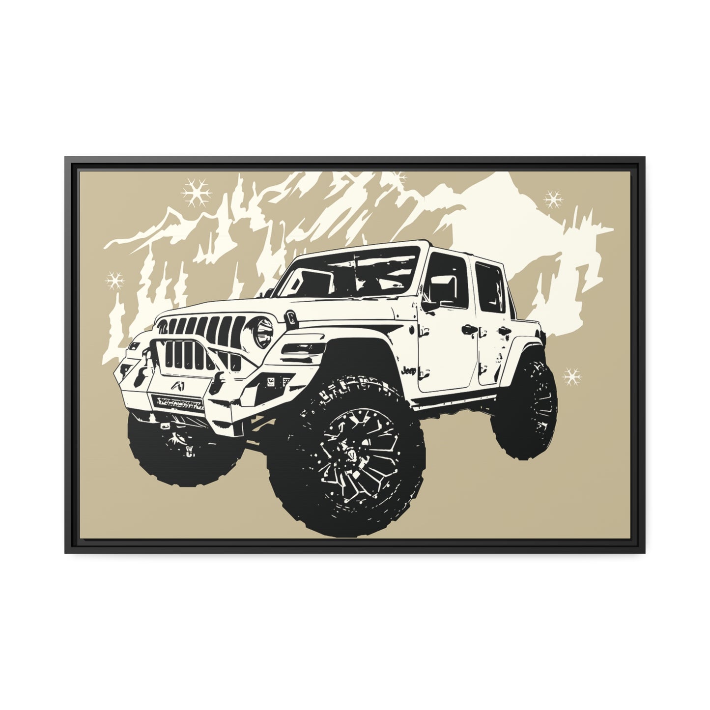 Jeep Matte Canvas, Black Frame