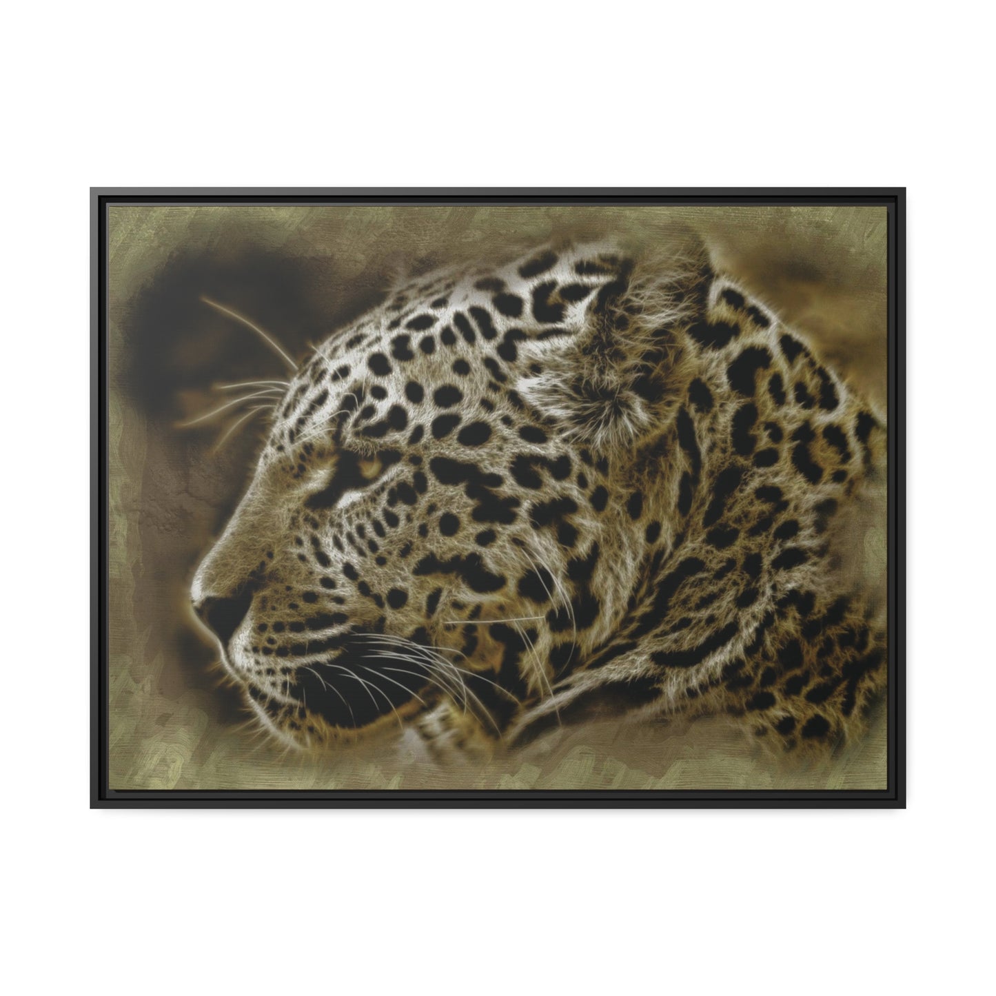 Jaguar Matte Canvas, Black Frame