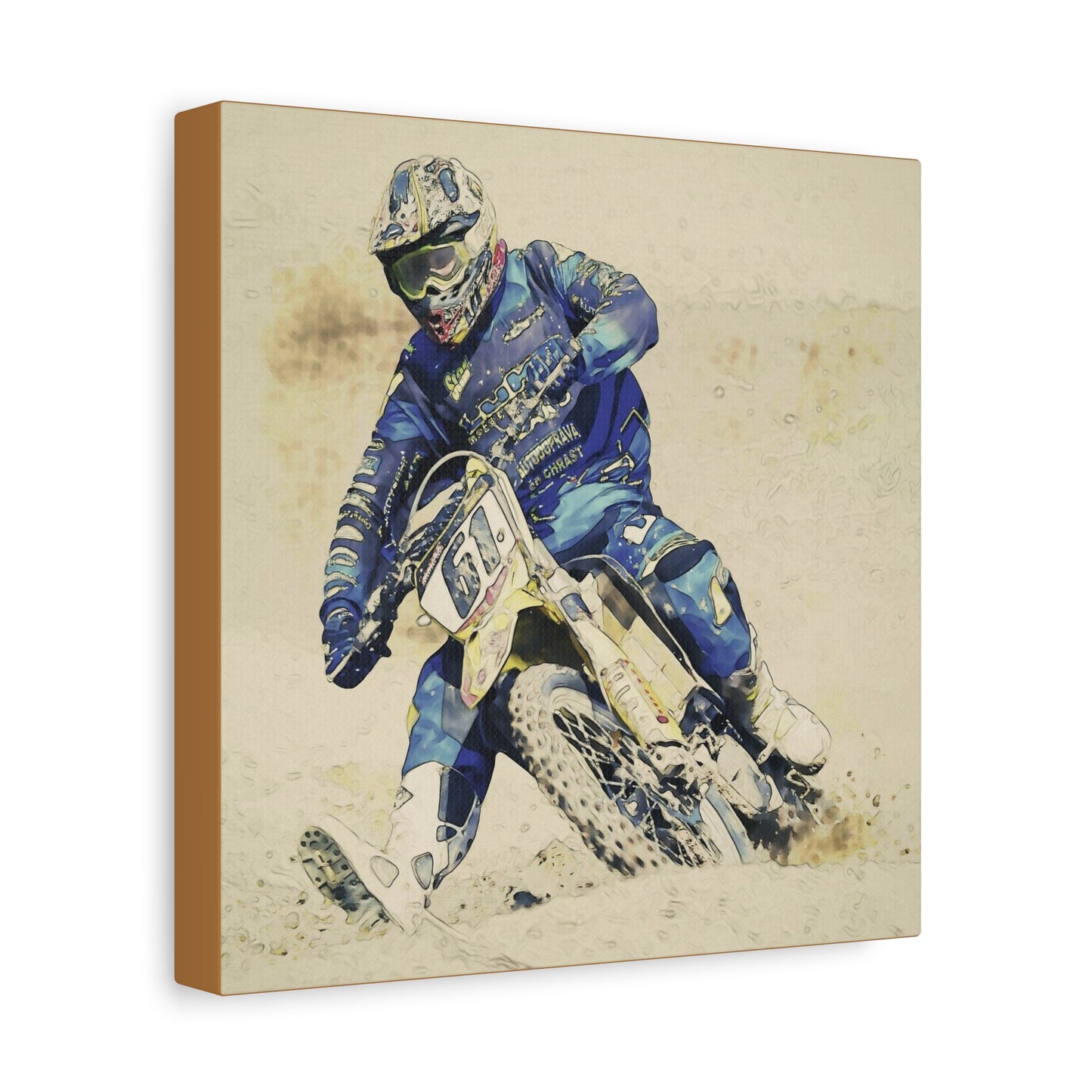 Motocross Matte Canvas, Stretched, 1.25"