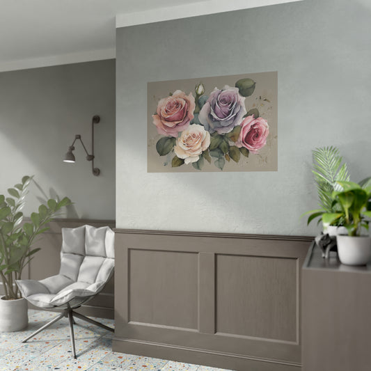 Roses AI Gen Rolled Posters
