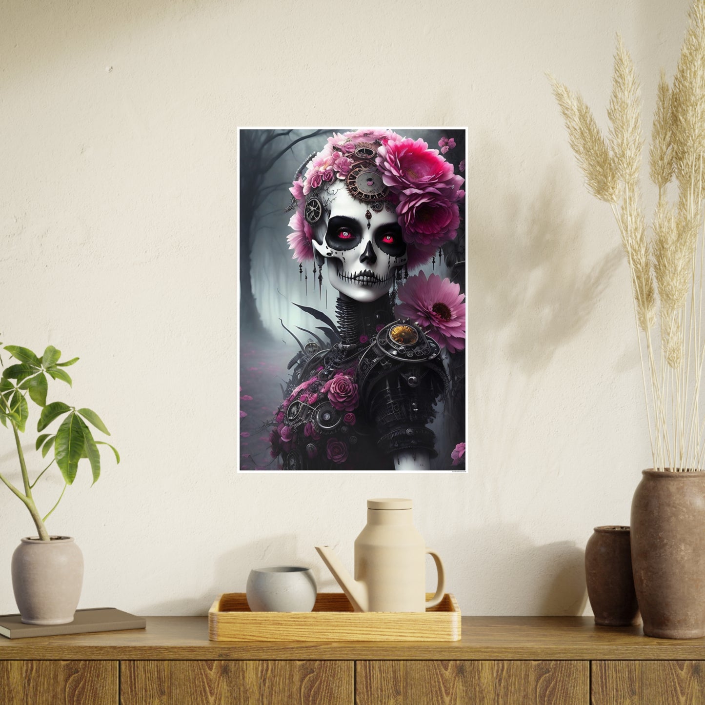 Skull AI Gen Photo Art Paper Posters