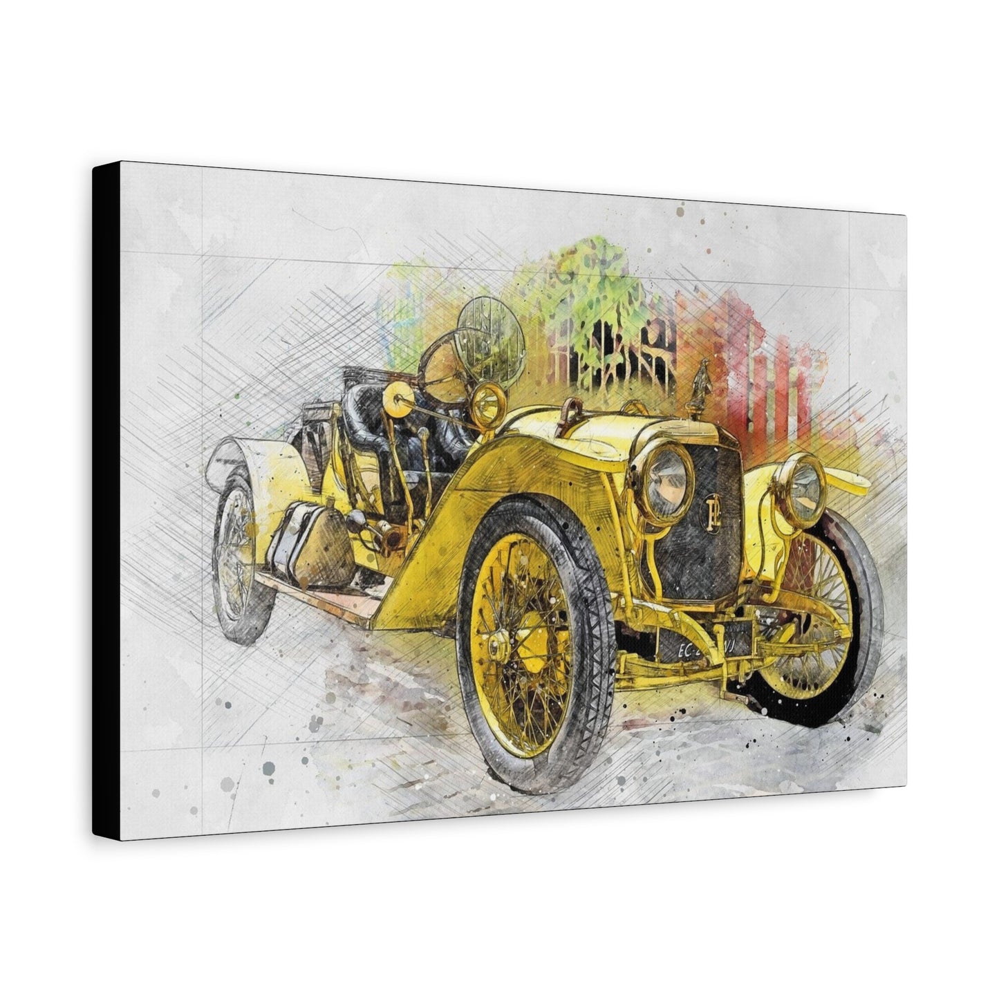 Car Matte Canvas, Stretched, 1.25"