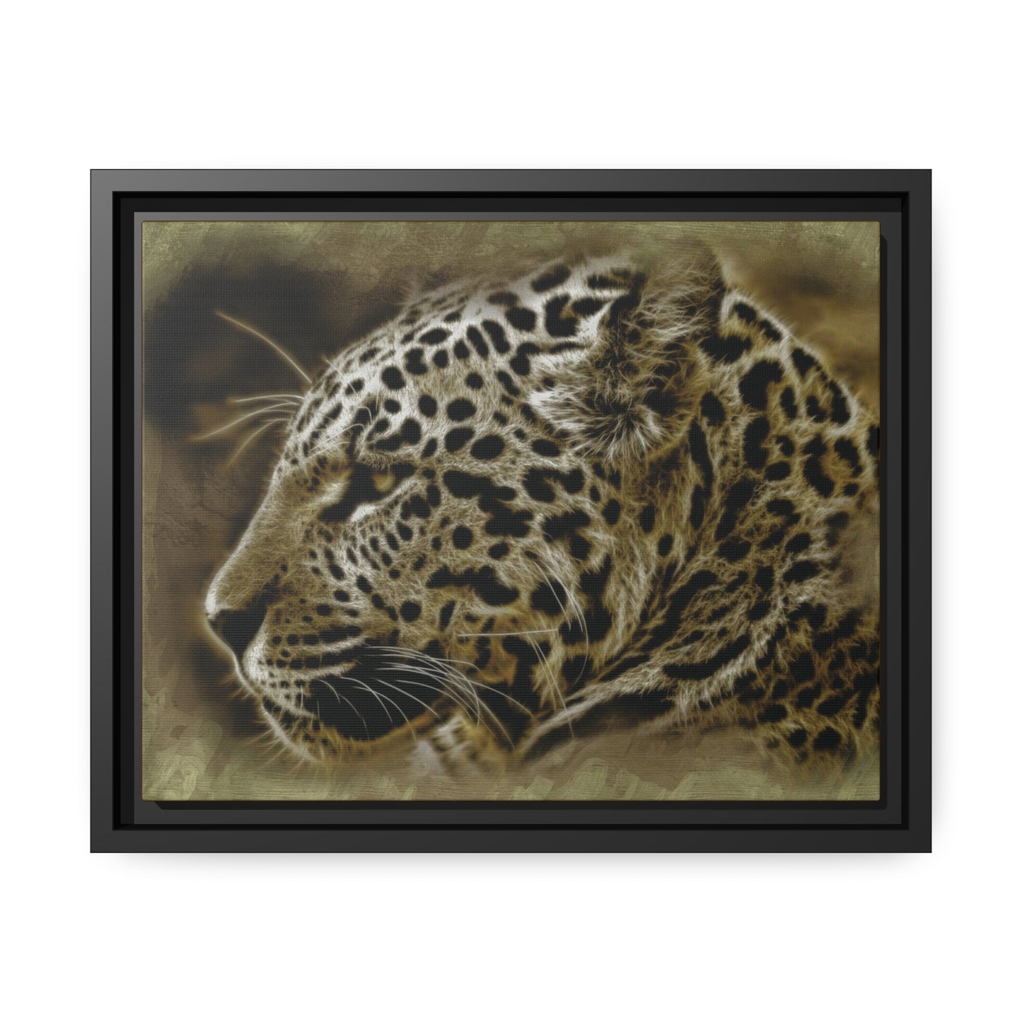 Jaguar Matte Canvas, Black Frame