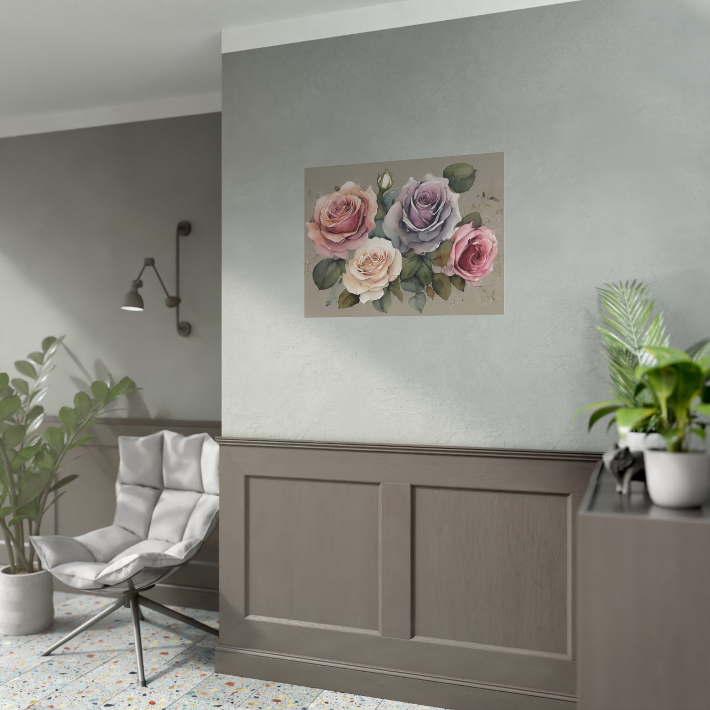 Roses AI Gen Rolled Posters