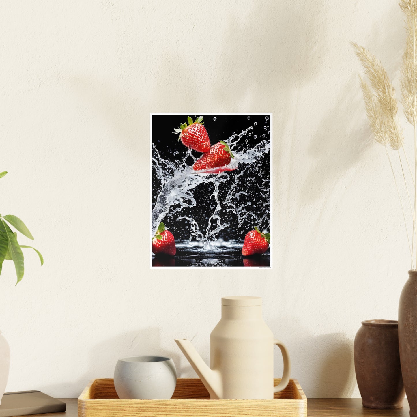 Strawberry AI Gen Photo Art Paper Posters