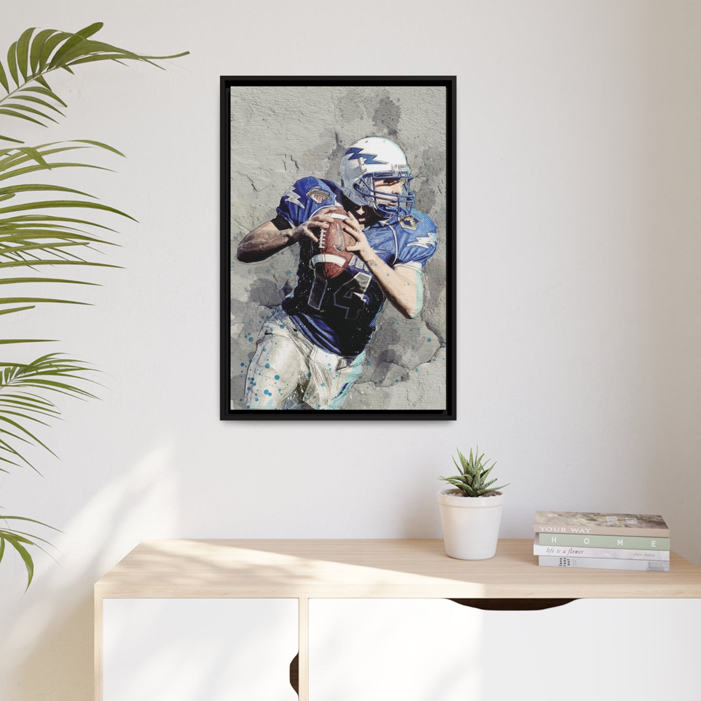 Quarterback Matte Canvas, Black Frame