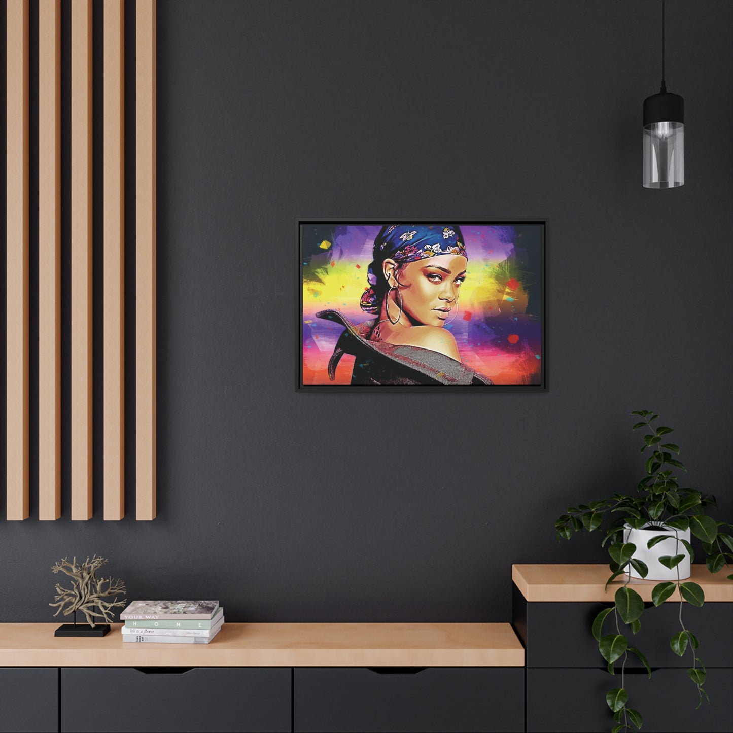 Woman Matte Canvas, Black Frame