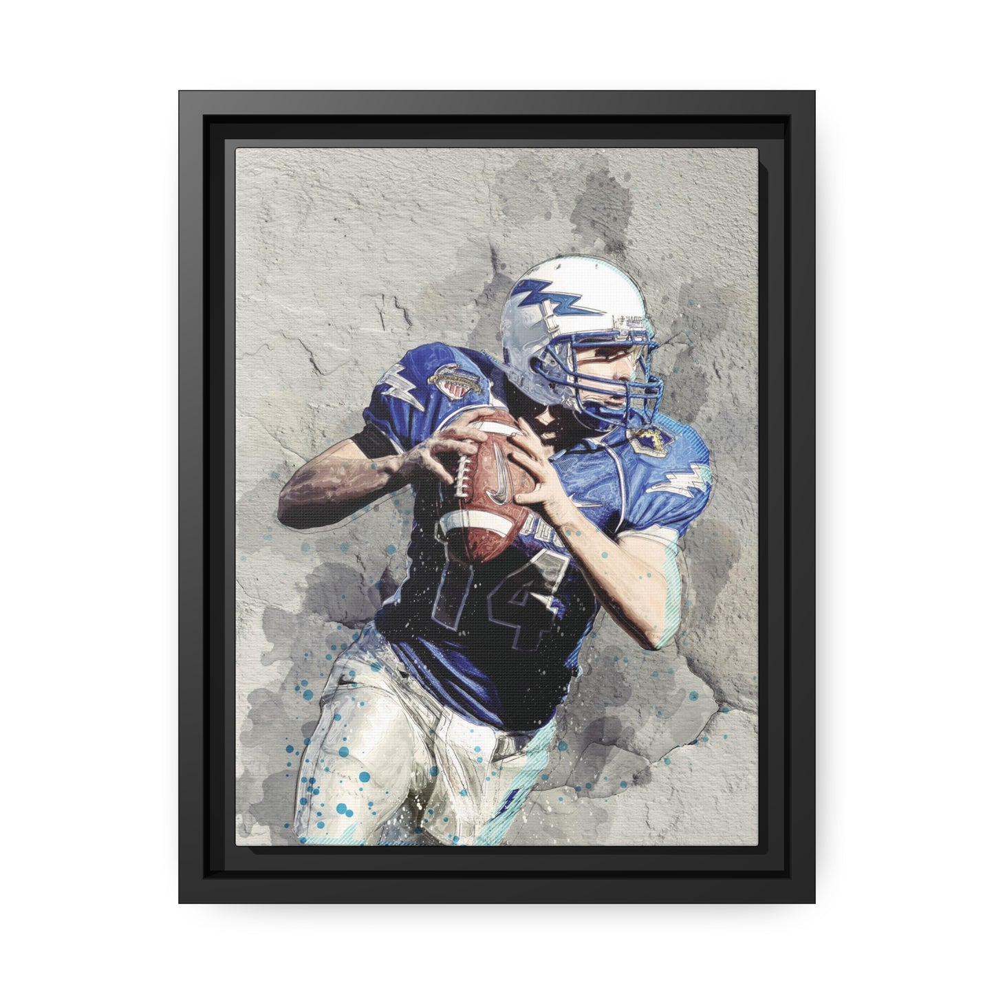 Quarterback Matte Canvas, Black Frame