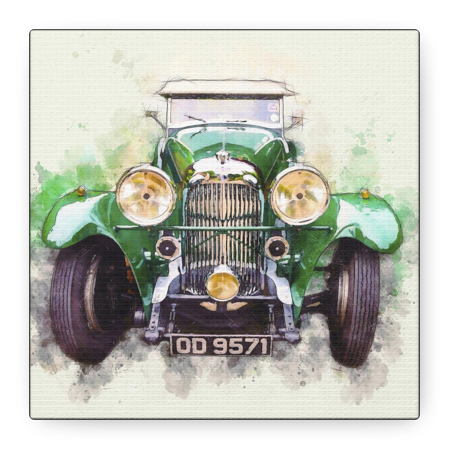 Car Matte Canvas, Stretched, 1.25"