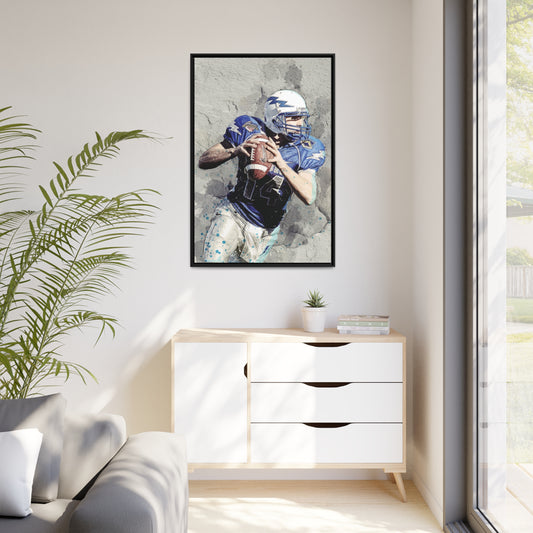 Quarterback Matte Canvas, Black Frame
