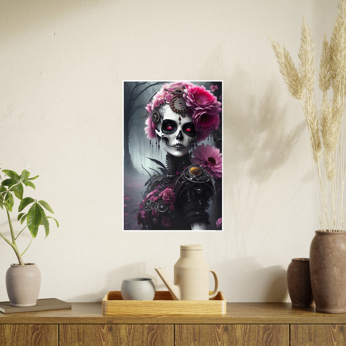 Skull AI Gen Photo Art Paper Posters