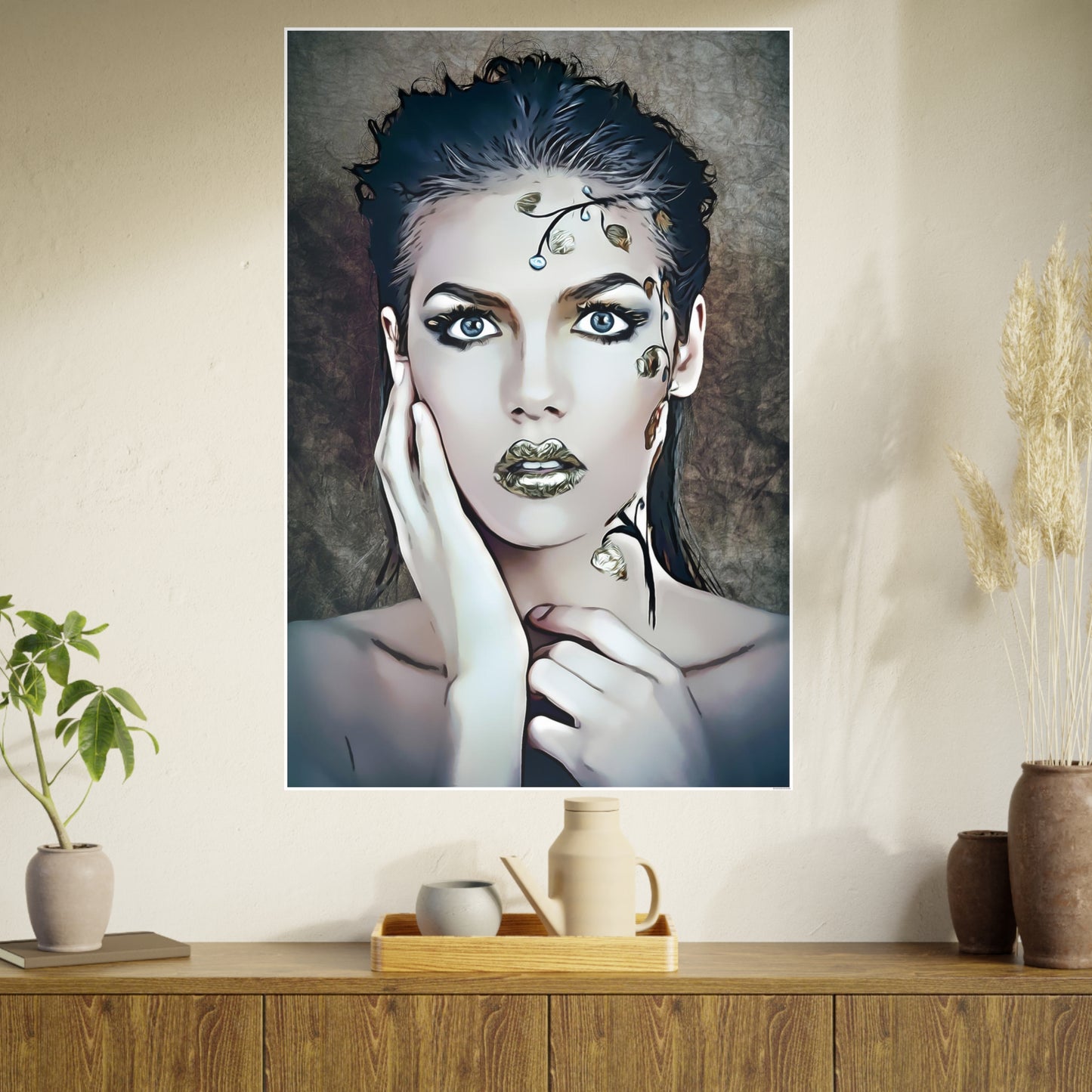 Woman Portrait Photo Art Paper Posters