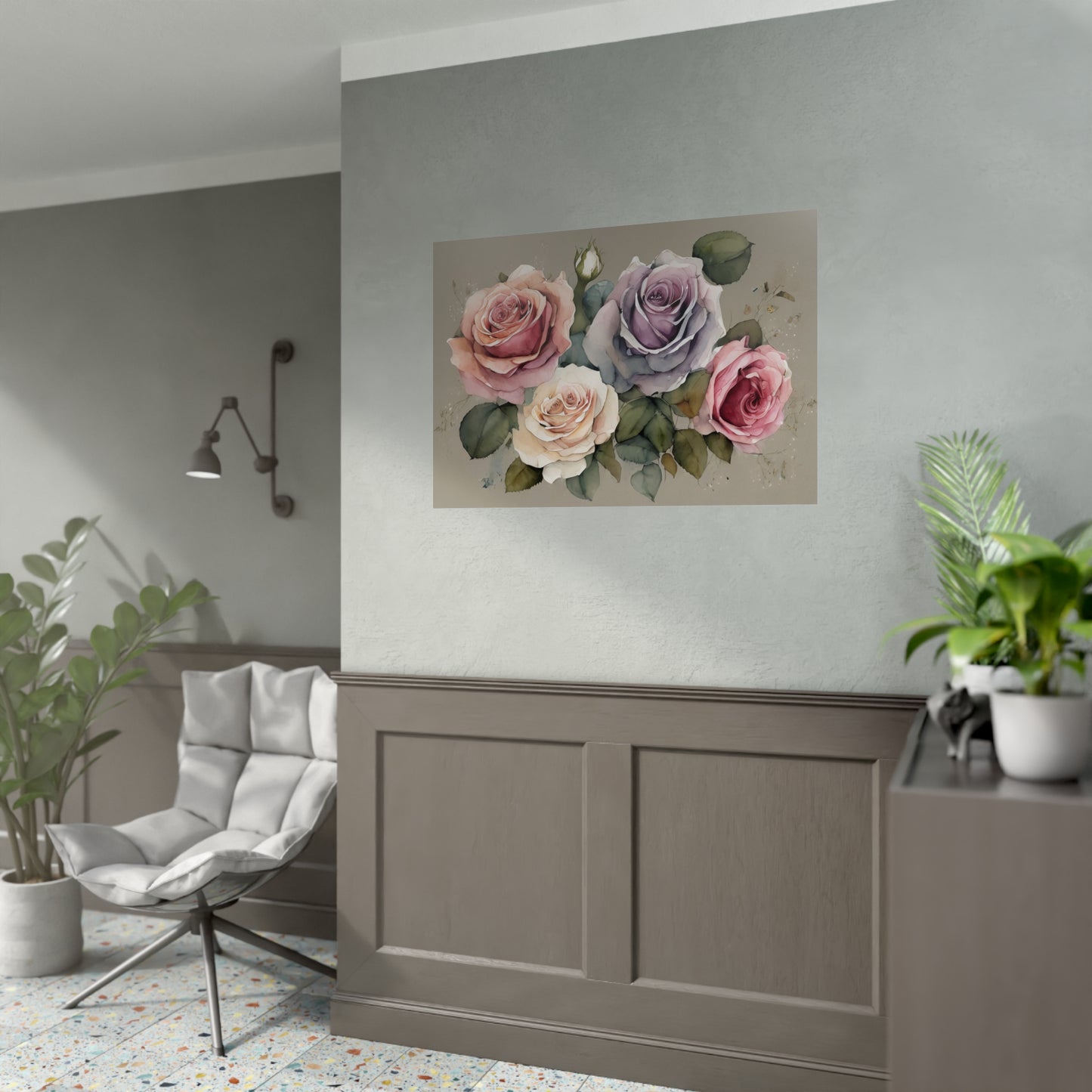 Roses AI Gen Rolled Posters