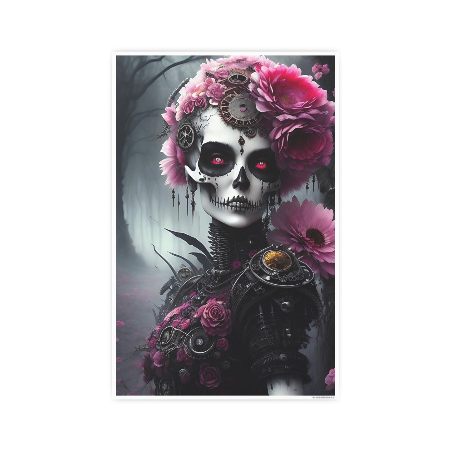 Skull AI Gen Photo Art Paper Posters