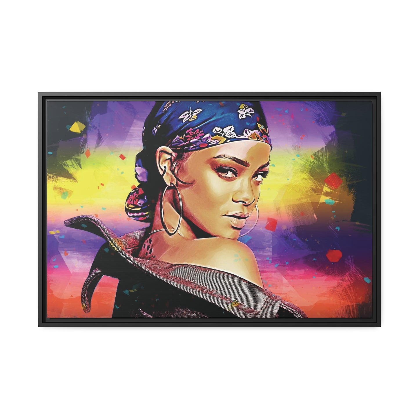 Woman Matte Canvas, Black Frame