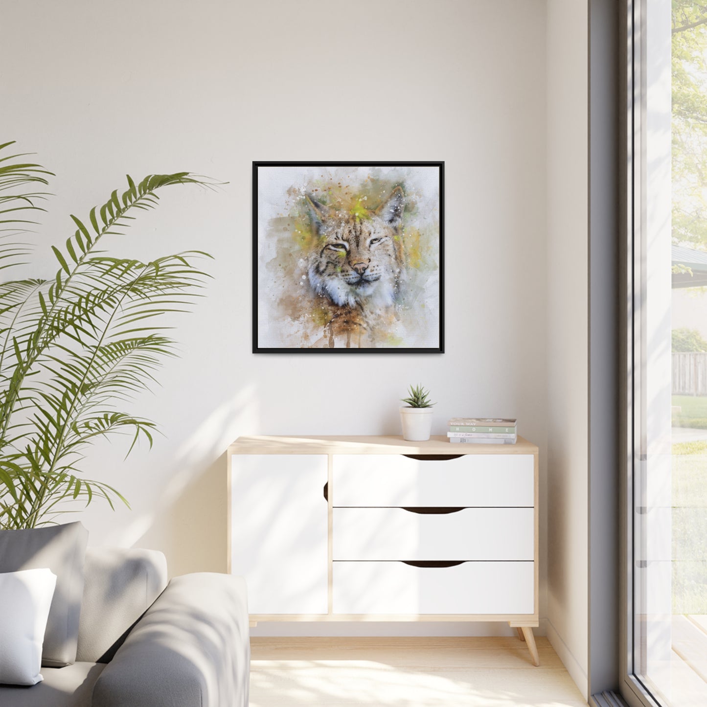 Bobcat Matte Canvas, Black Frame