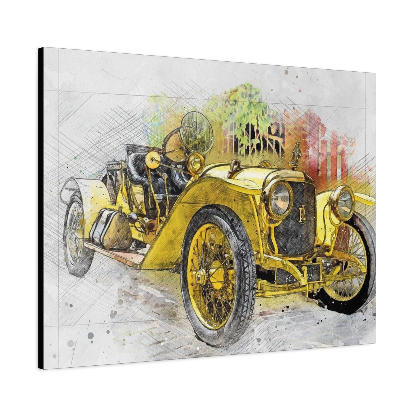 Car Matte Canvas, Stretched, 1.25"