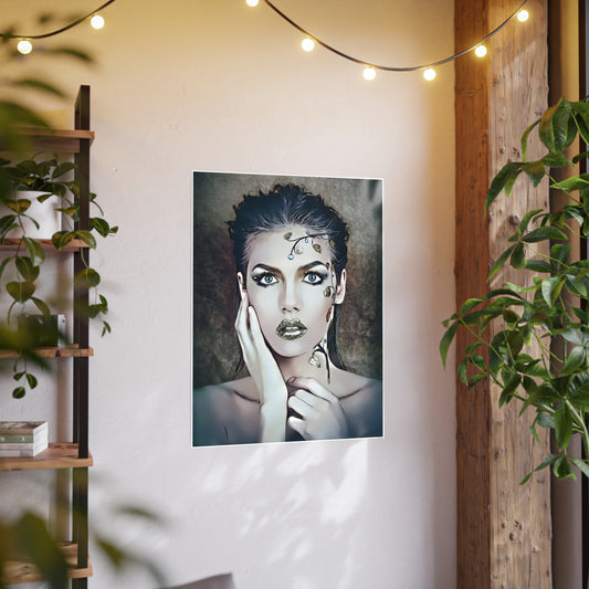 Woman Portrait Photo Art Paper Posters
