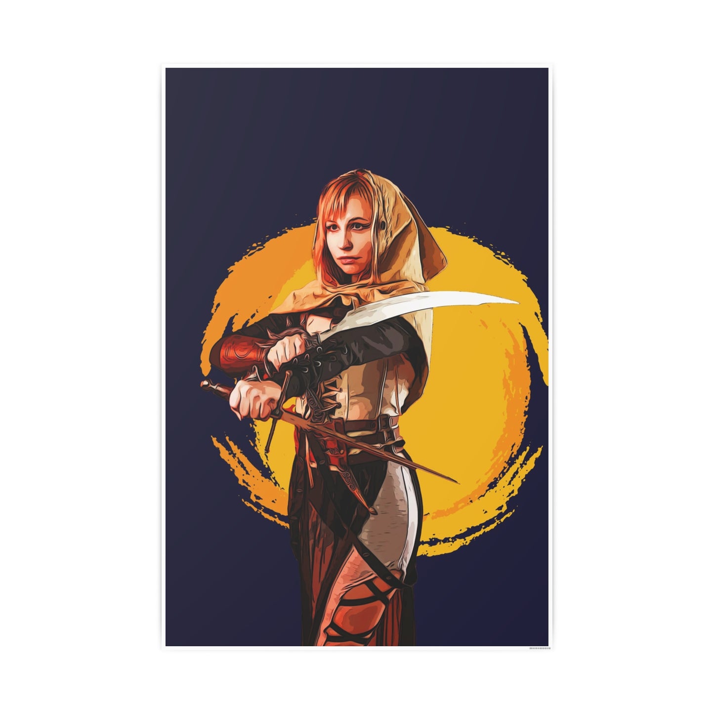Cosplay Woman Warrior Photo Art Paper Posters