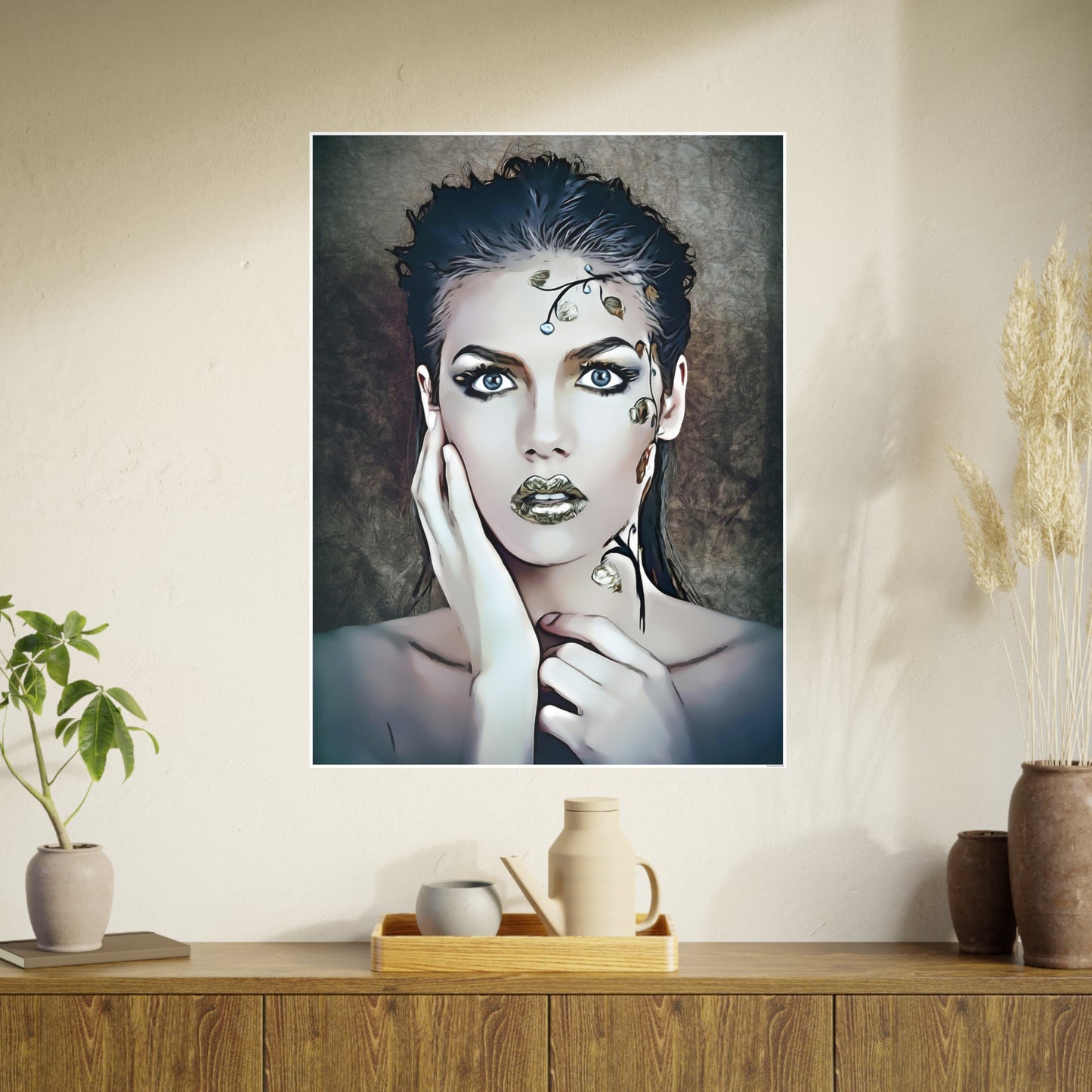 Woman Portrait Photo Art Paper Posters