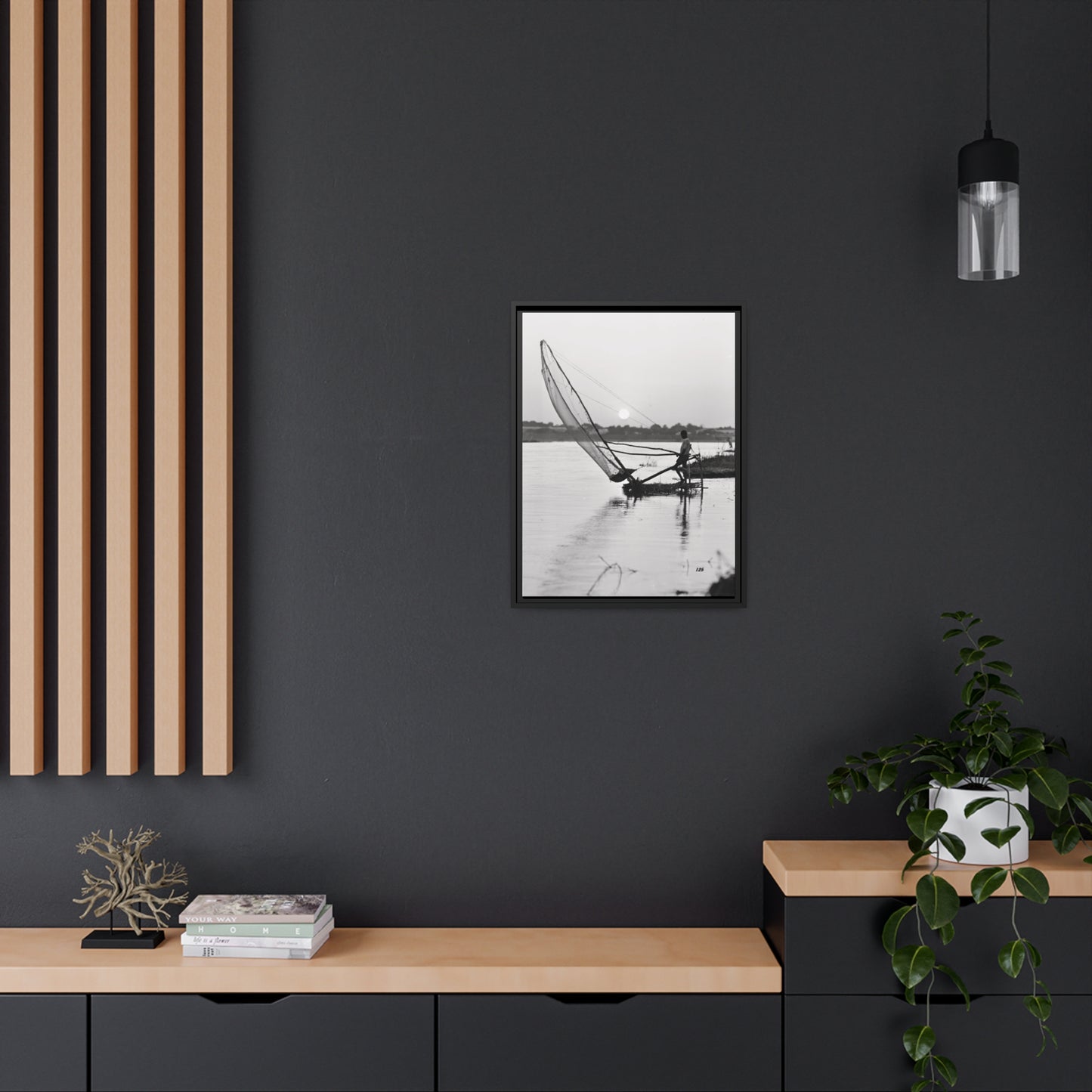 Fisherman Matte Canvas, Black Frame