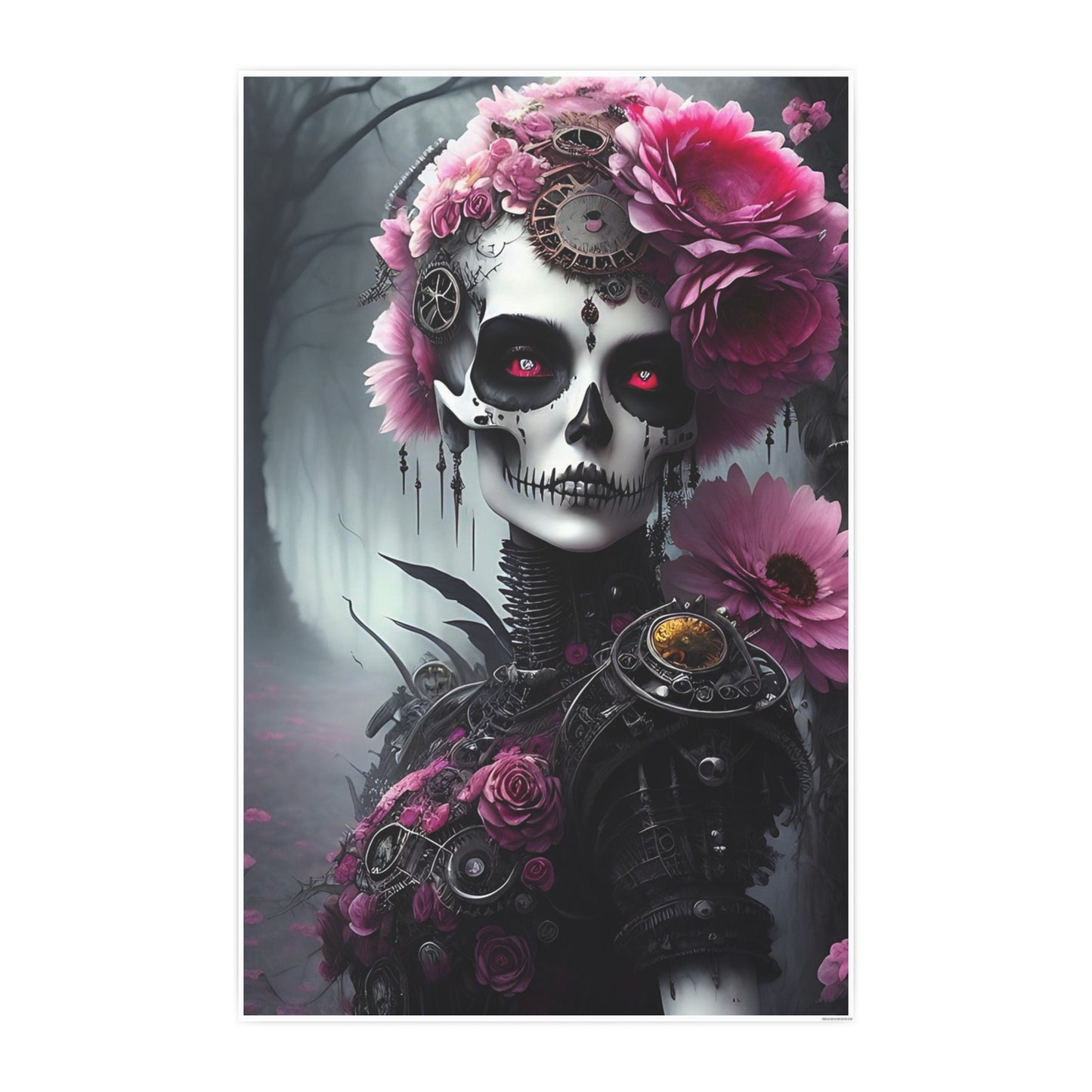 Skull AI Gen Photo Art Paper Posters
