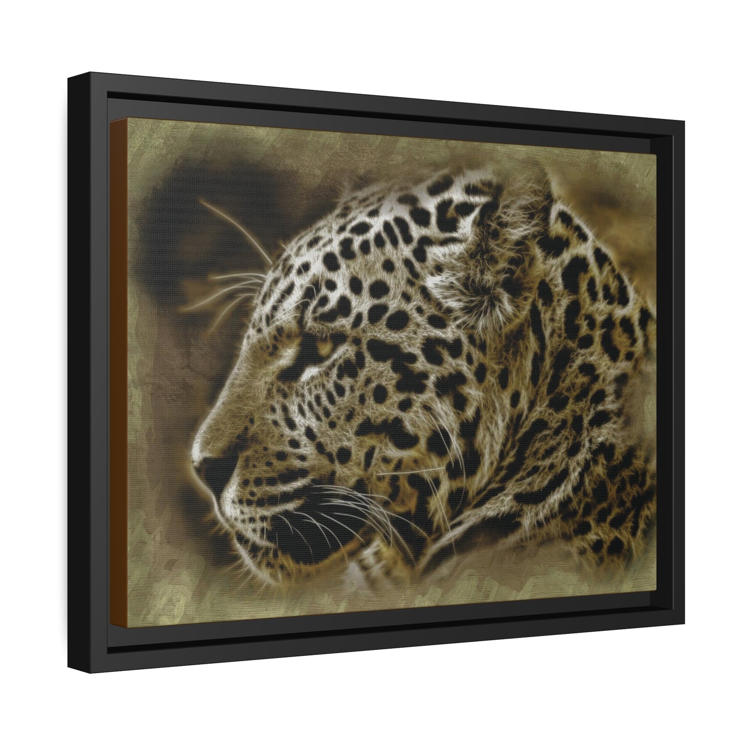 Jaguar Matte Canvas, Black Frame