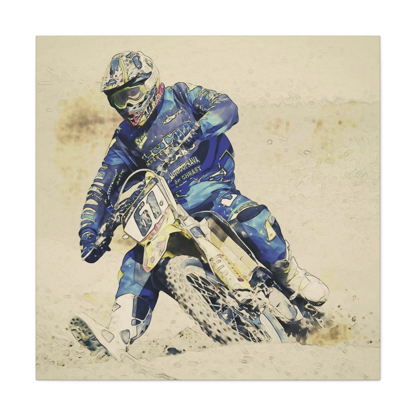 Motocross Matte Canvas, Stretched, 1.25"