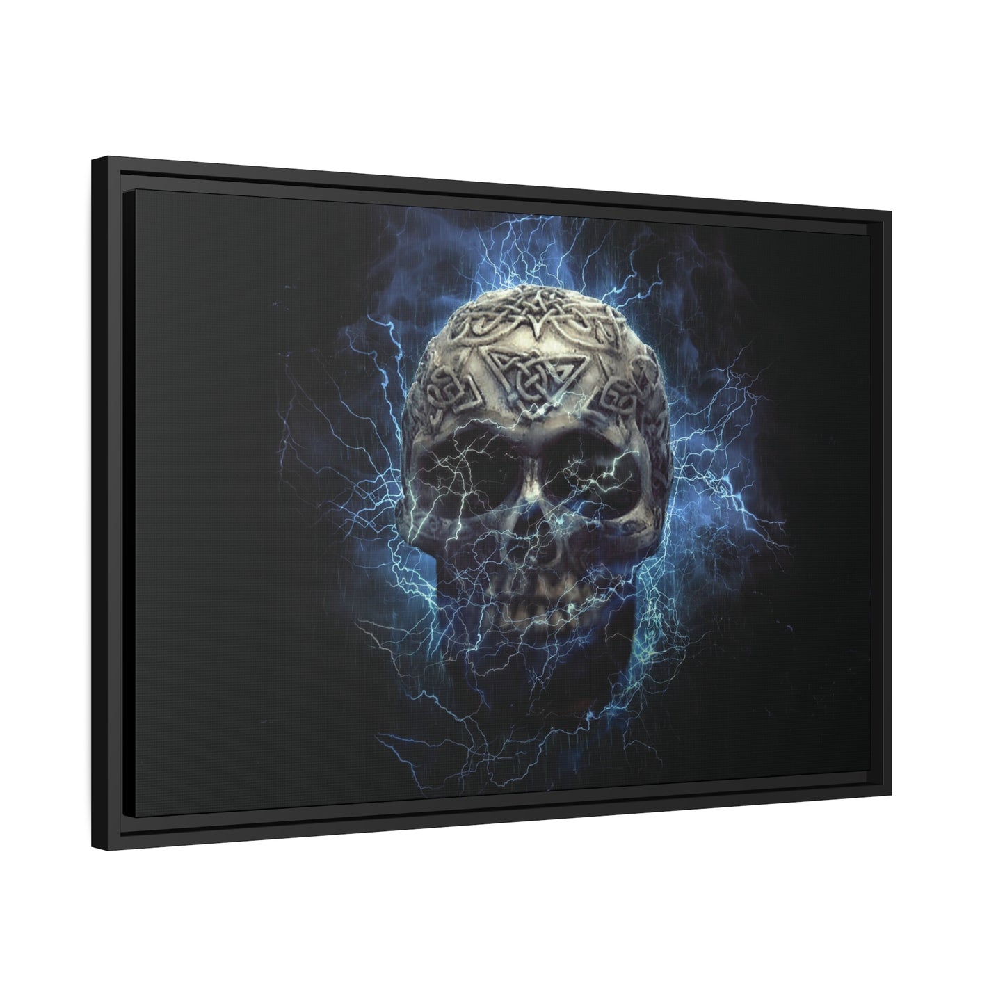 Skull Matte Canvas, Black Frame