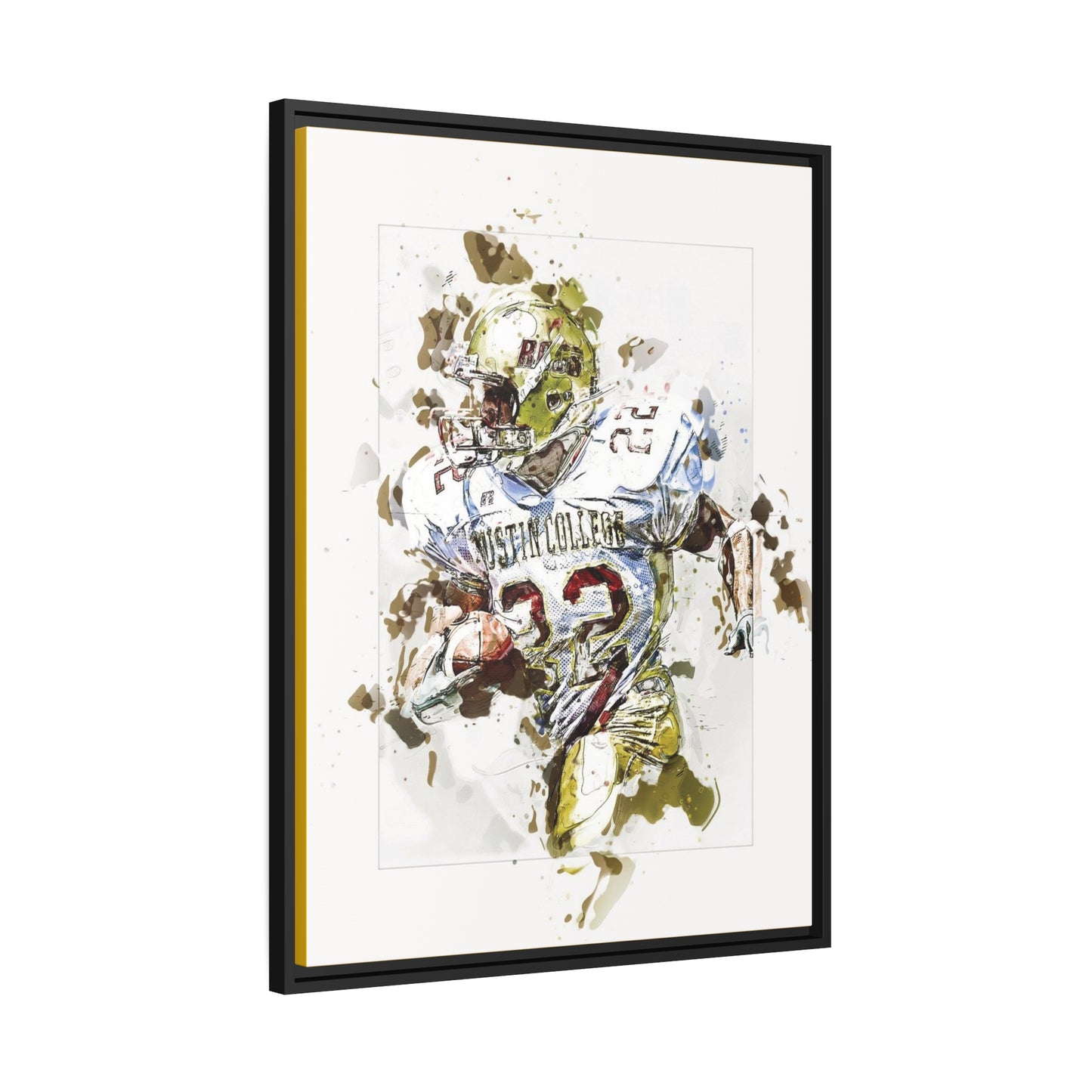 Football Matte Canvas, Black Frame