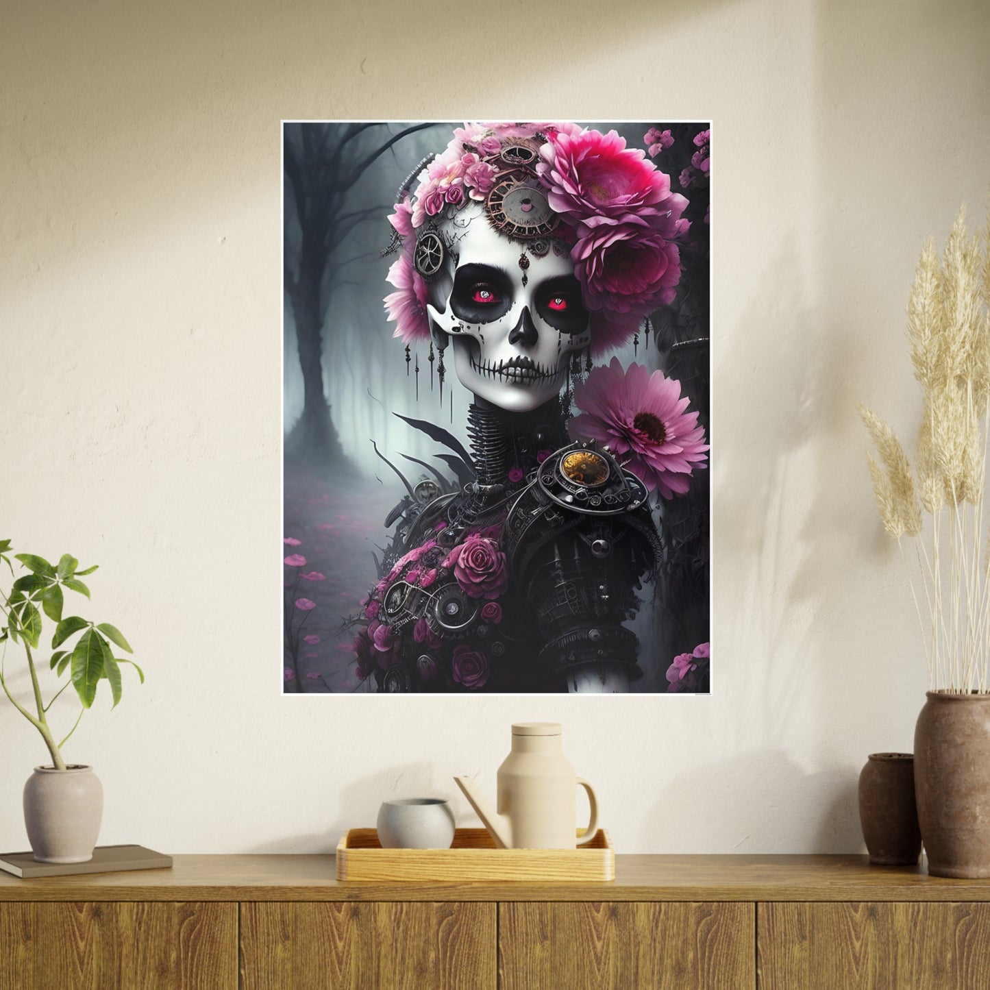 Skull AI Gen Photo Art Paper Posters