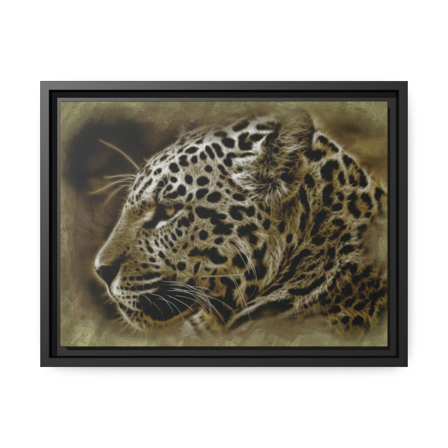 Jaguar Matte Canvas, Black Frame