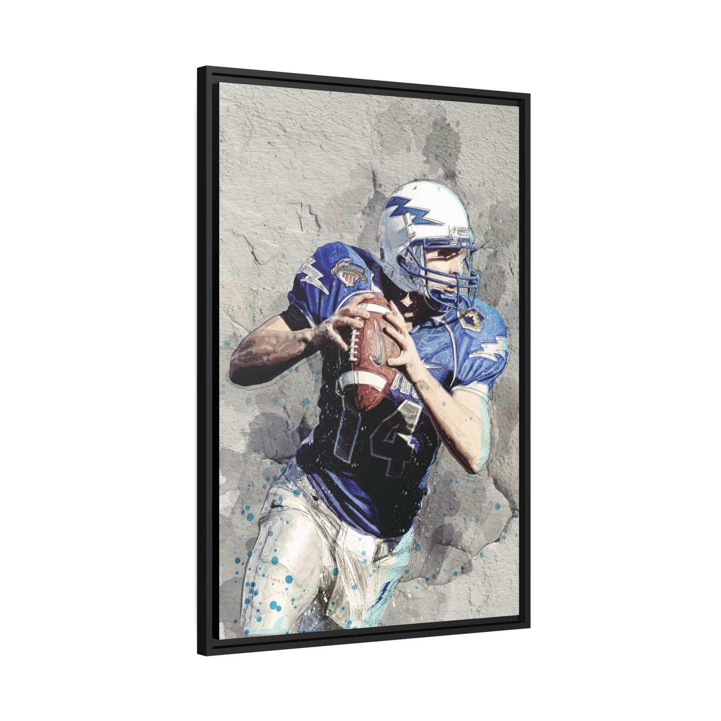 Quarterback Matte Canvas, Black Frame