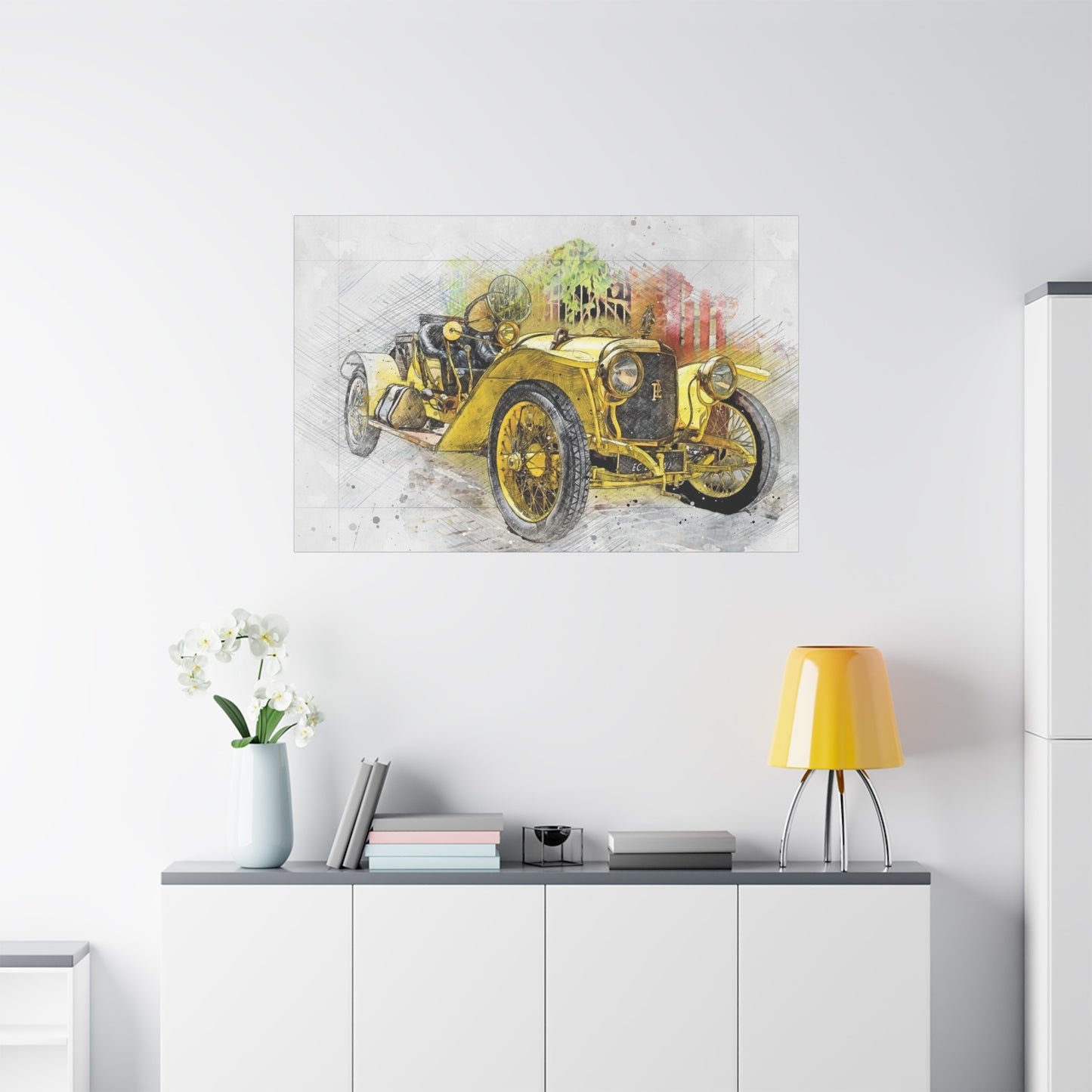 Car Matte Canvas, Stretched, 1.25"
