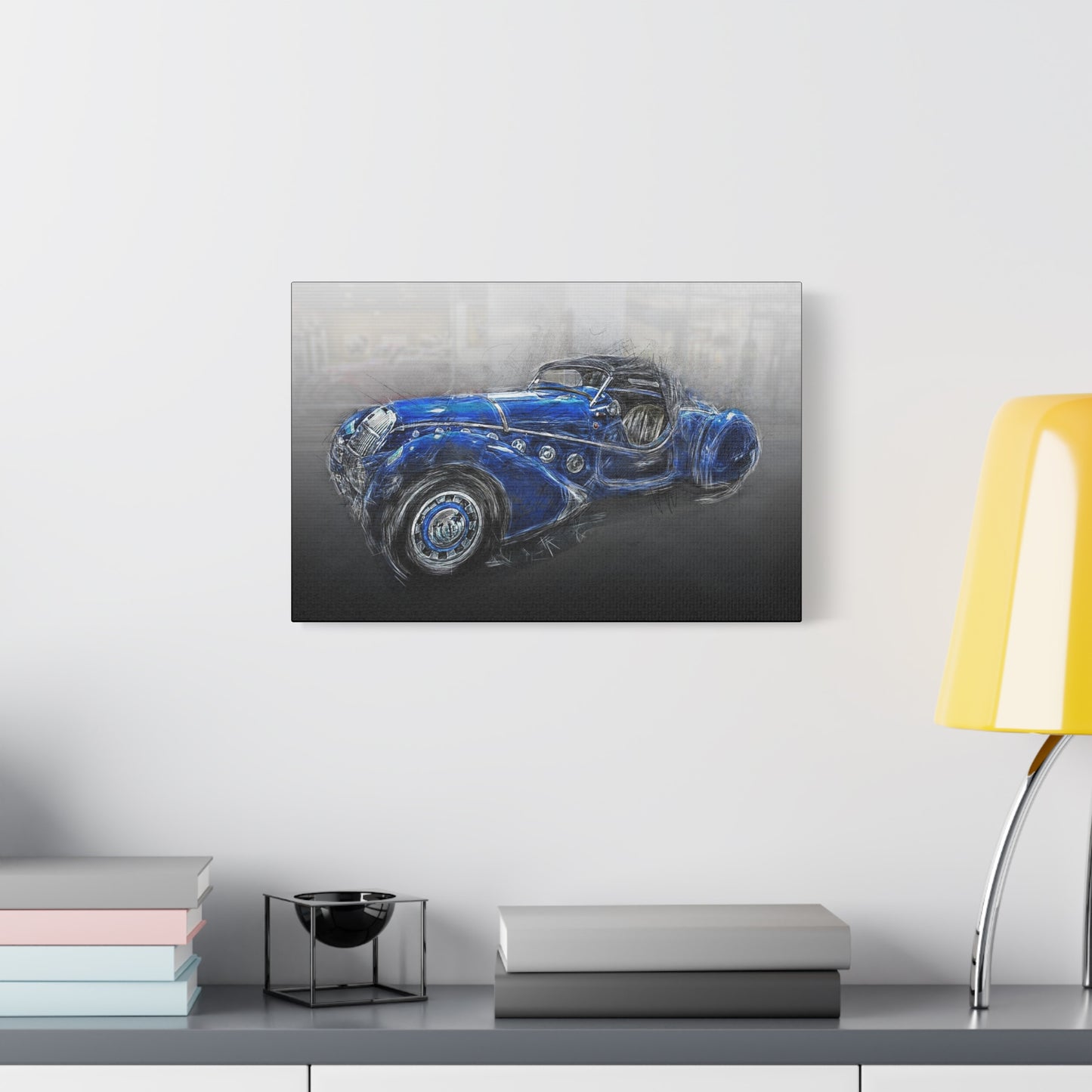 Car Matte Canvas, Stretched, 1.25"