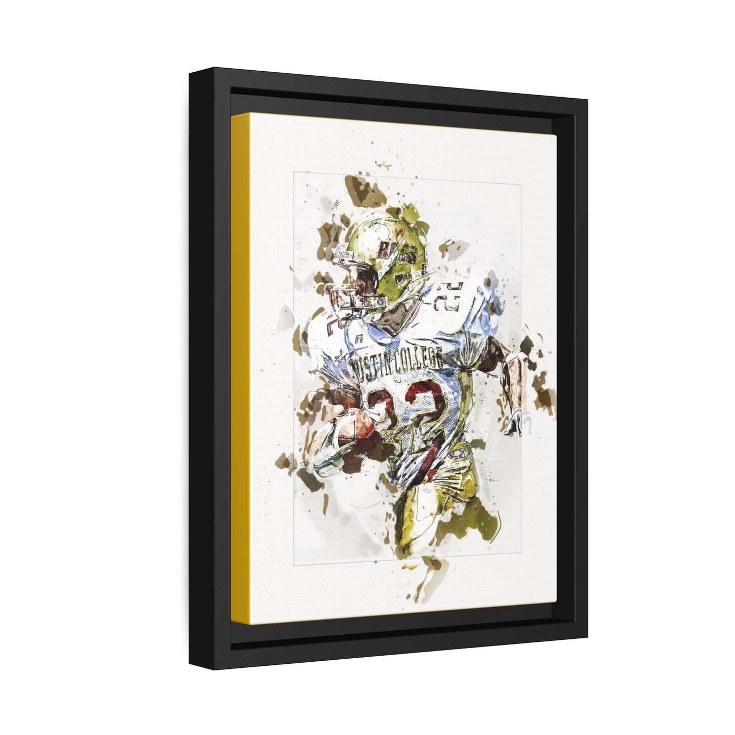 Football Matte Canvas, Black Frame